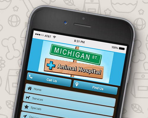 Project Michigan Street Animal Hospital Mobile Site Seo