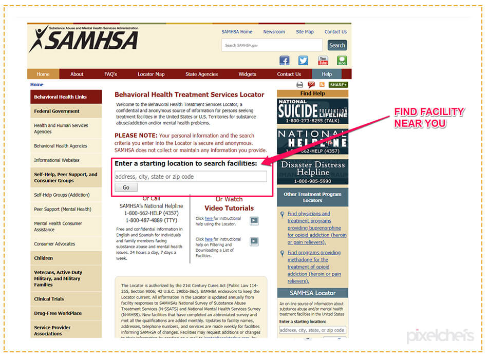 Entering SAMHSA Funnel