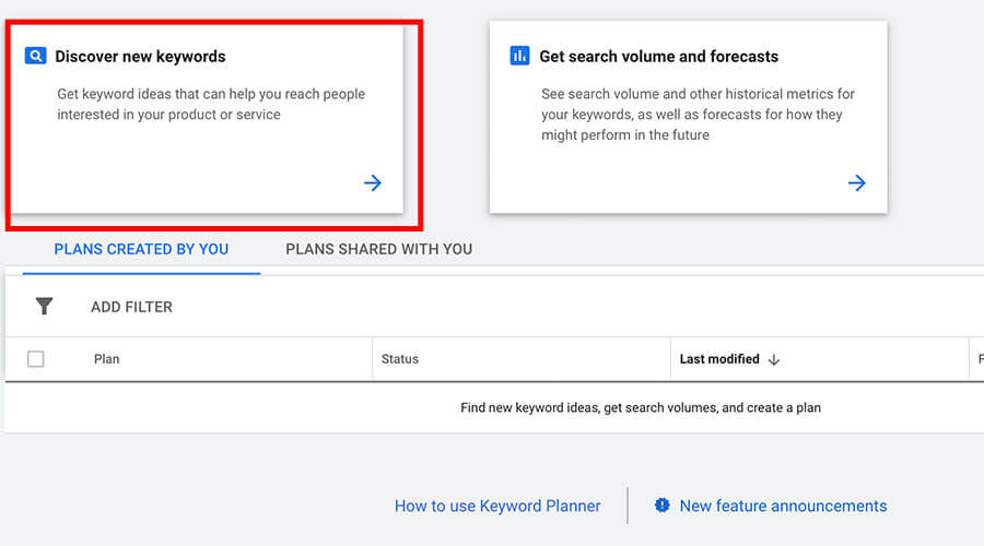 Discover New Keywords on Google Keyword Planner | Pixelchefs.com